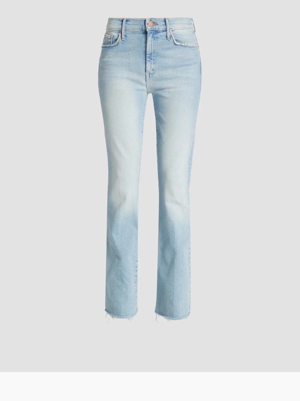 MOTHER Weekender Fray Mid-Rise Flared Jeans
